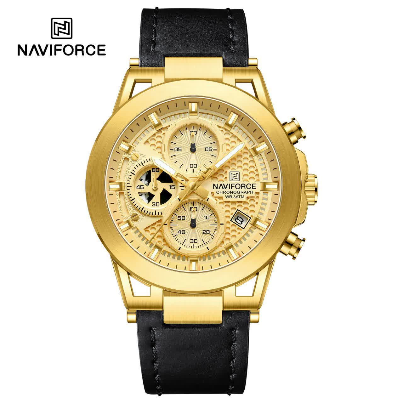 ساعت مچي کرنوگراف مردانه نيوي فورس NAVIFORCE مدل Nf8073 موتور ژاپن