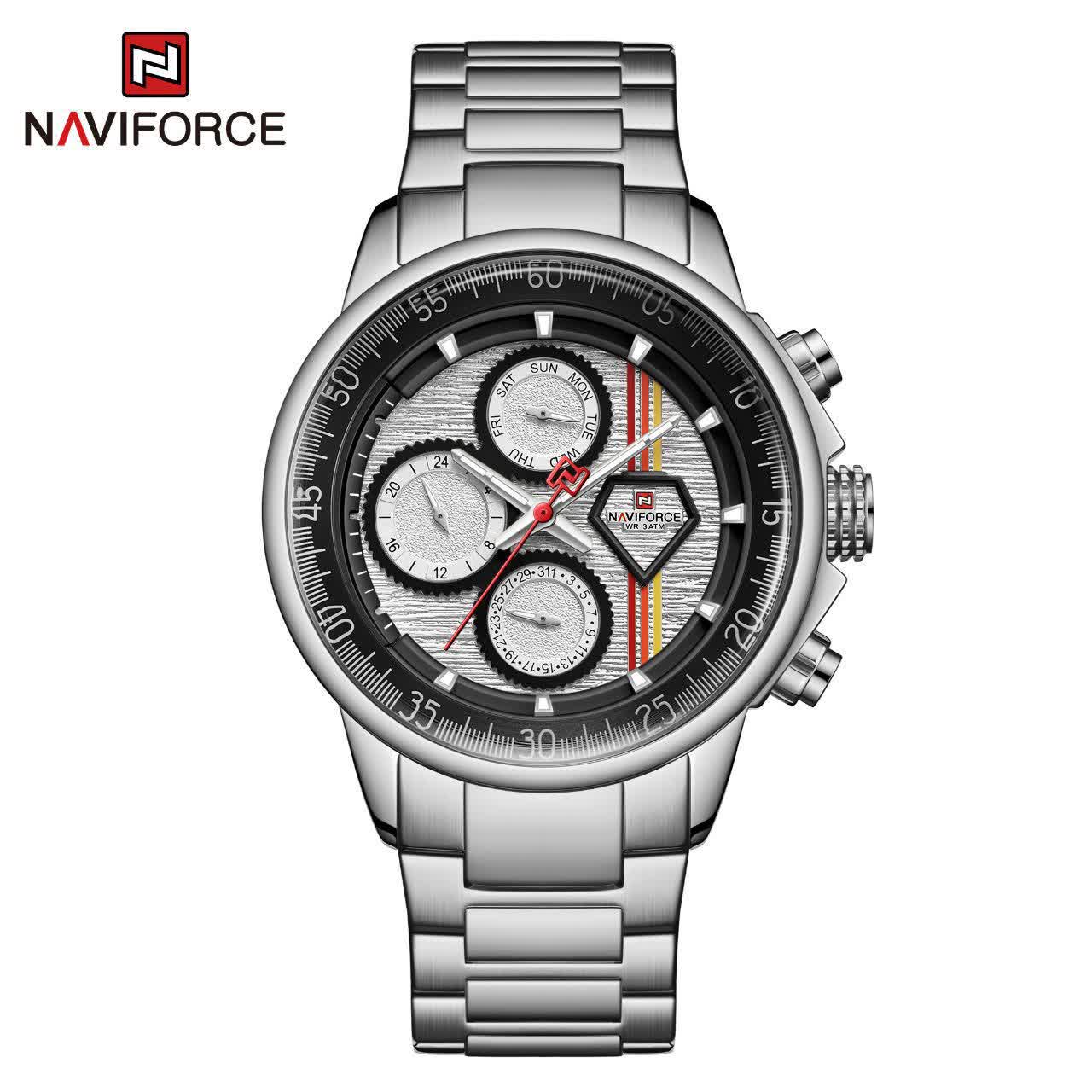 ساعت مچی نيوی فورس مردانه کرنوگراف NAVIFORCE مدل NF9184 موتور ژاپن