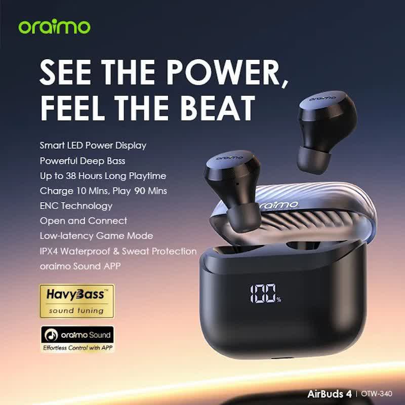 هندزفري بلوتوثي اورايمو مدل Oraimo AirBuds 4 کيفيت عالي