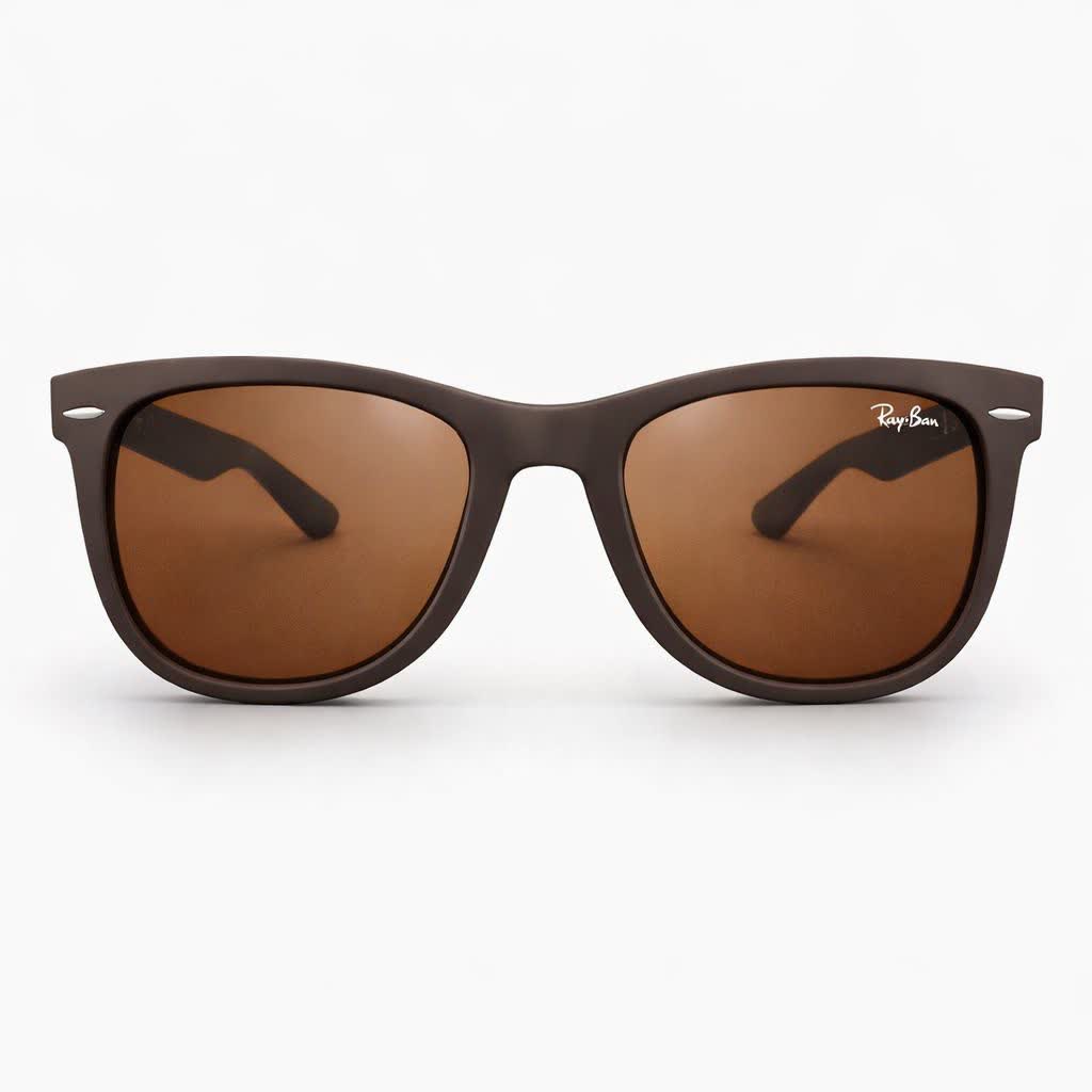 عينک آفتابی مردانه ری بن Rayban ايتاليا استاندارد مدل F28 فراری قهوه ای