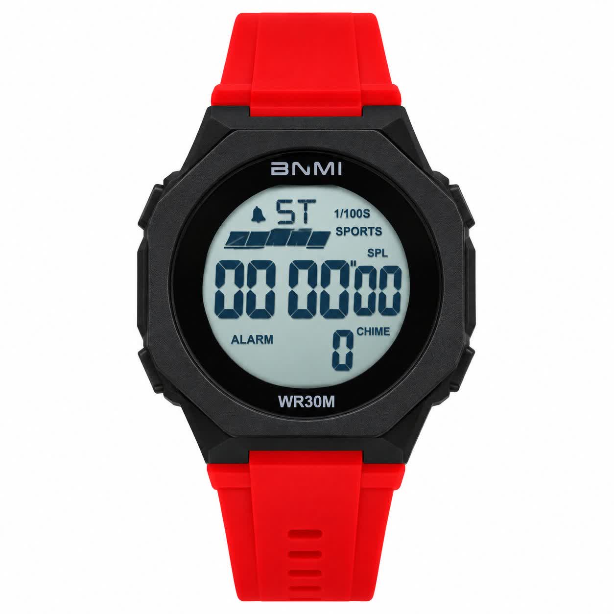 ساعت مچی دیجیتال مردانه بنمی BNMI ضد آب قرمز