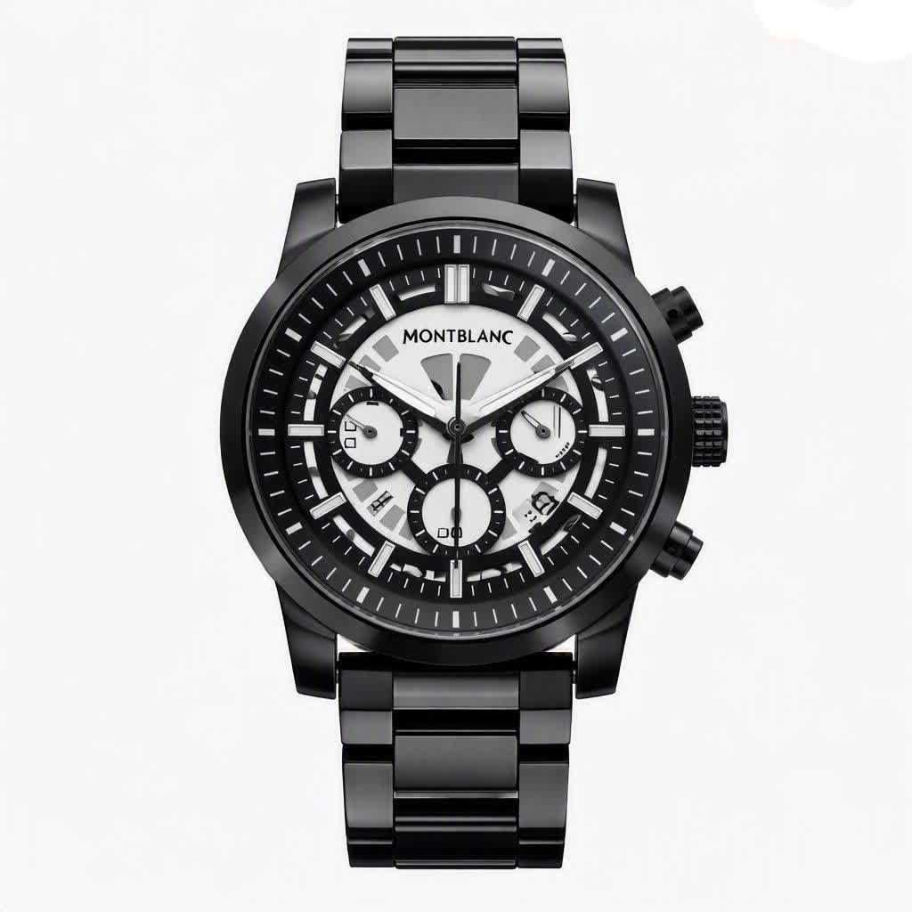 ساعت مچی سه موتوره مردانه مونت بلانک MONTBLANC مشکی
