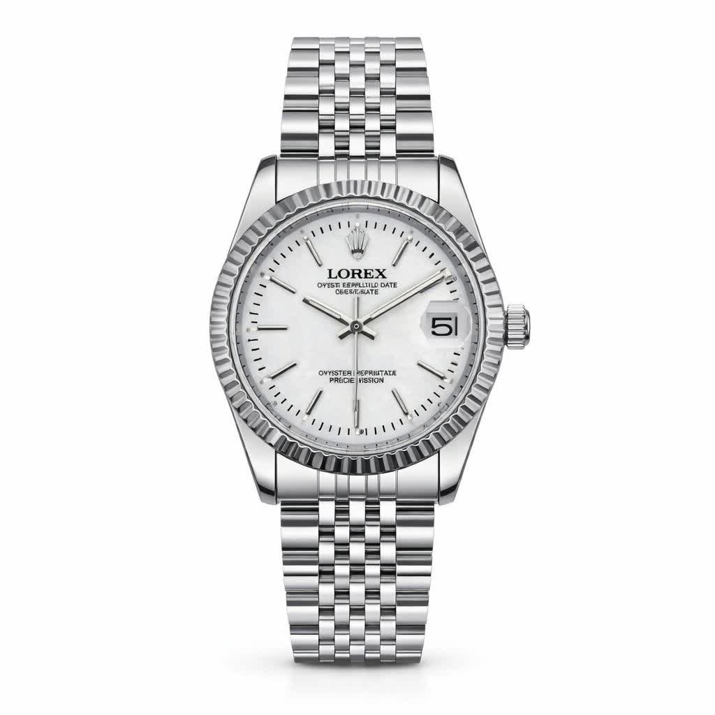 ساعت مچی زنانه رولکس ROLEX نقره ای سفيد درجه يک