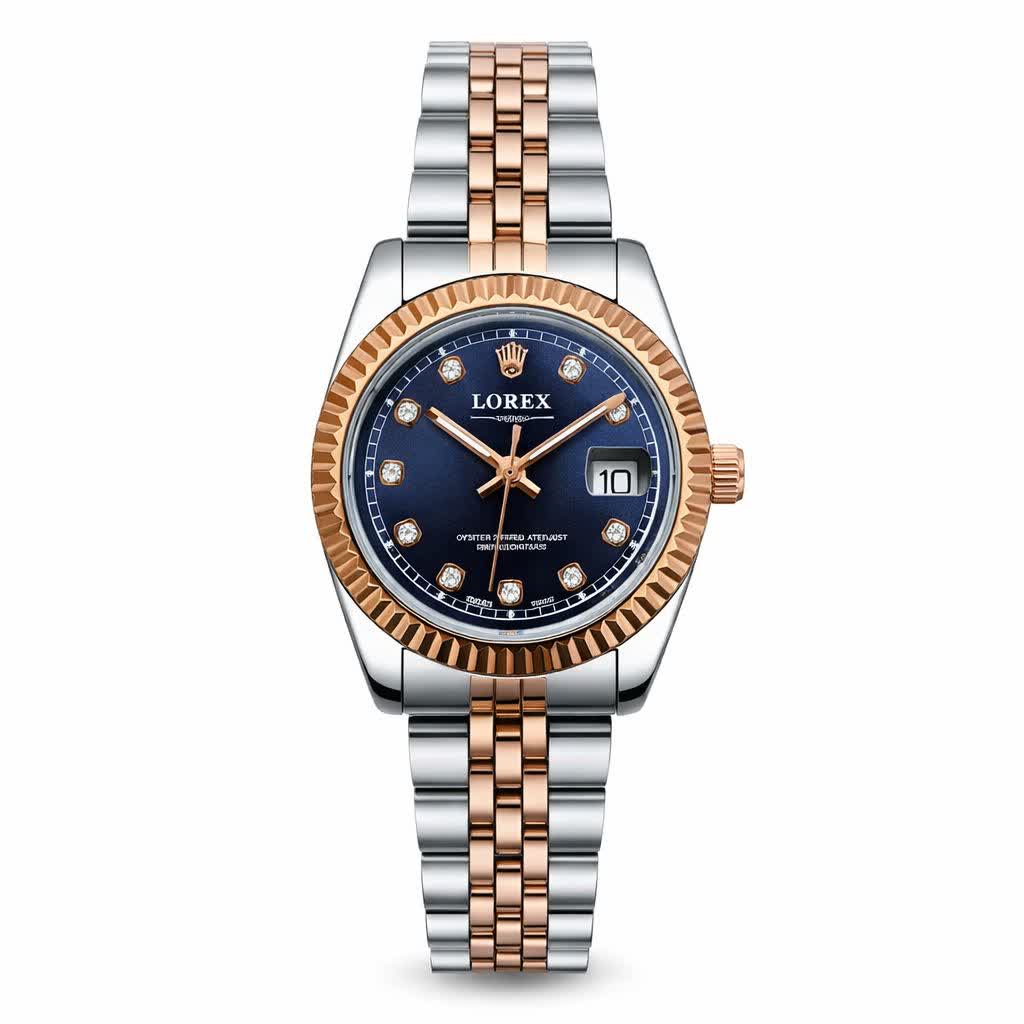 ساعت مچی زنانه رولکس ROLEX صفحه سرمه ای
