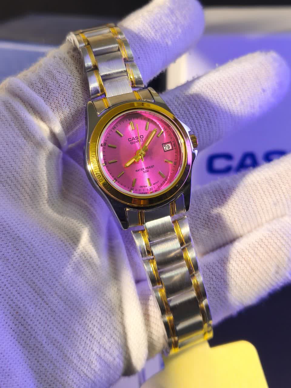 ساعت مچي زنانه کاسيو CASIO موتور ژاپني +جعبه