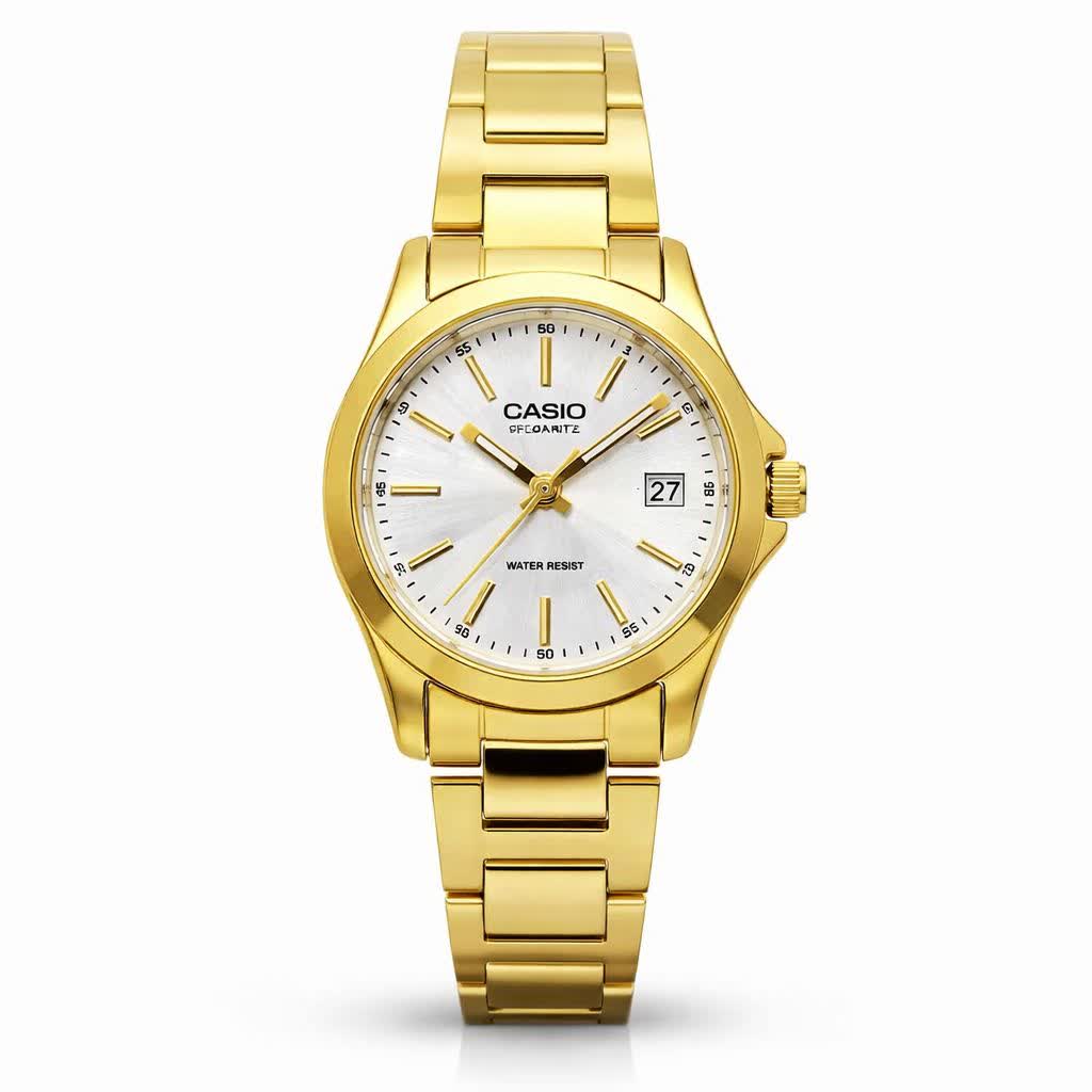 ساعت مچی زنانه کاسيو CASIO موتور ژاپن فول مشکی کد 468+جعبه
