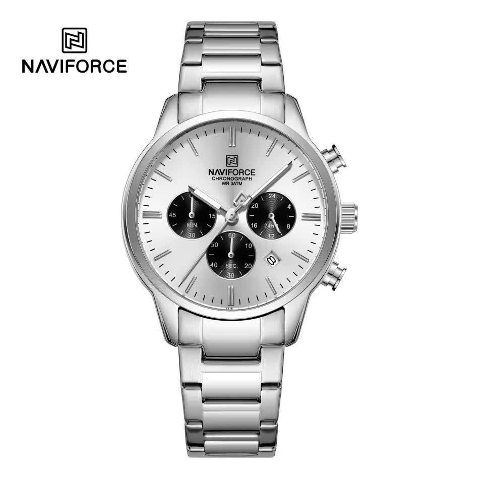ساعت مچی نيوی فورس مردانه NAVOFORCE مدل Nf8076 صفحه سفيد