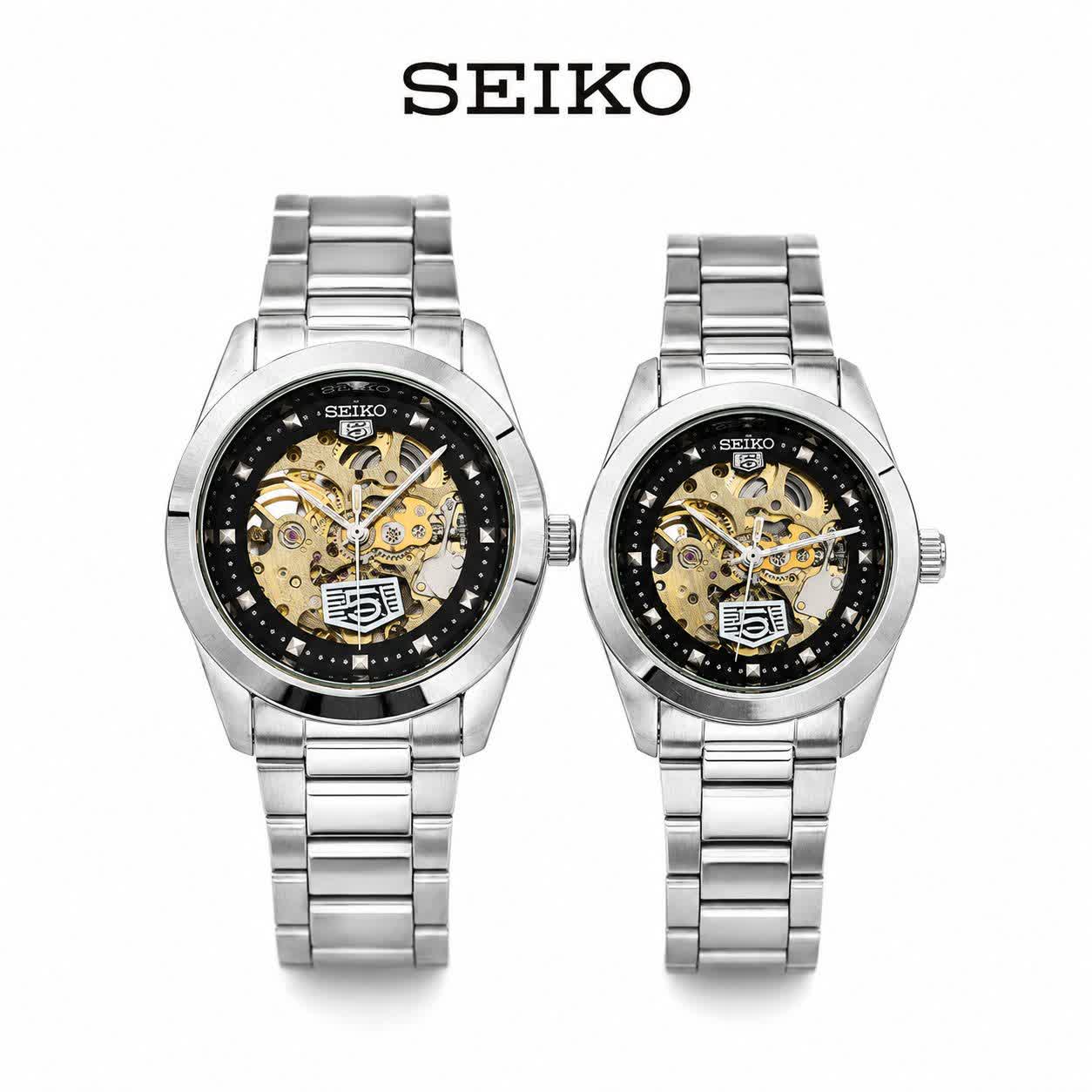 ست ساعت مچی اتوماتيک زنانه و مردانه سيکو پنج SEIKO 5 چرخ دنده