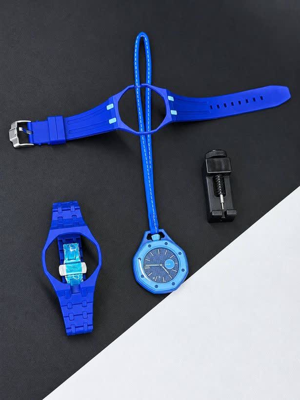 ساعت اسپرت سواچ پیگه AP × Swatch Royal Pop (ZZ) فول پک آبی