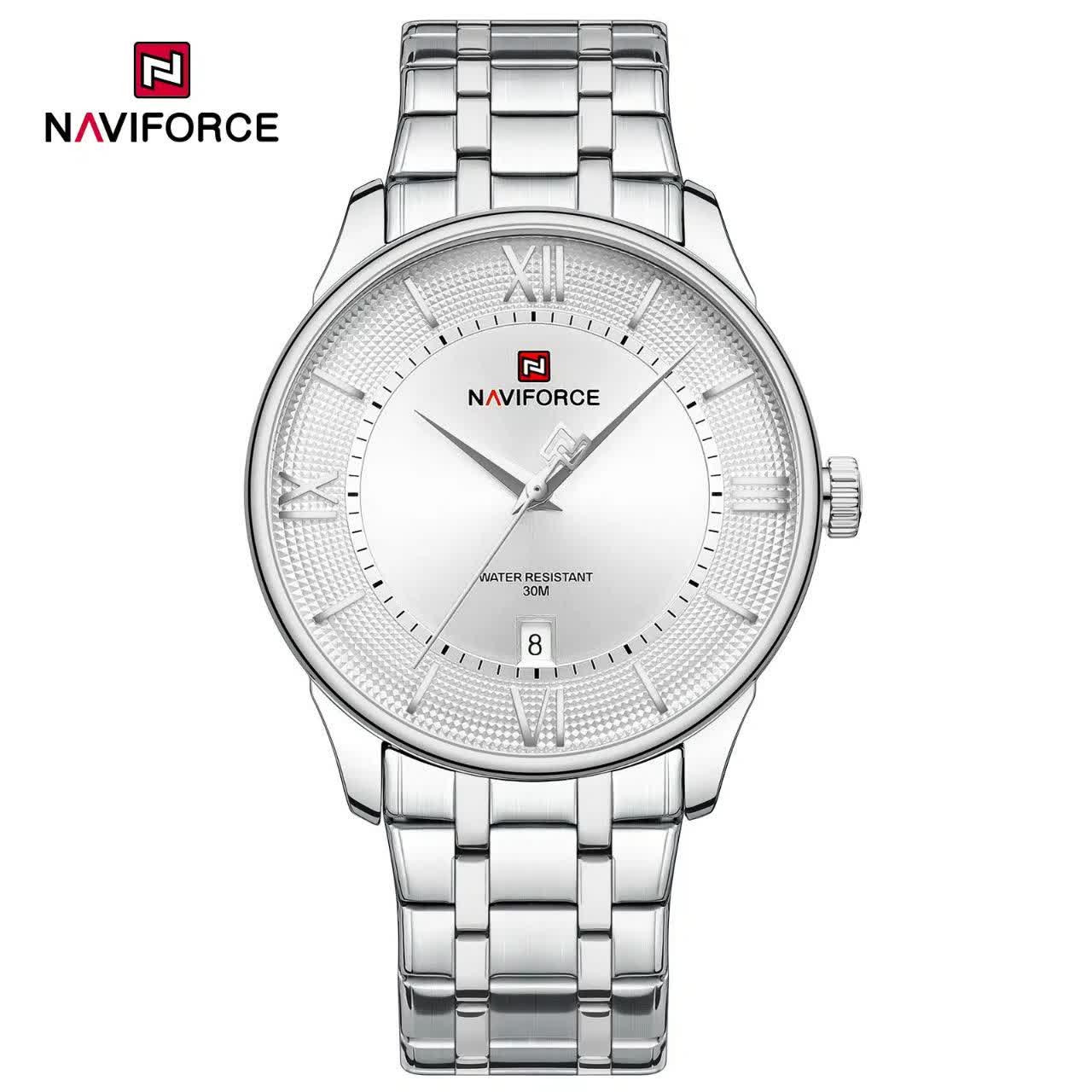 ساعت مچی نيوی فورس مردانه NAVIFORCE مدل Nf9272 صفحه سفيد