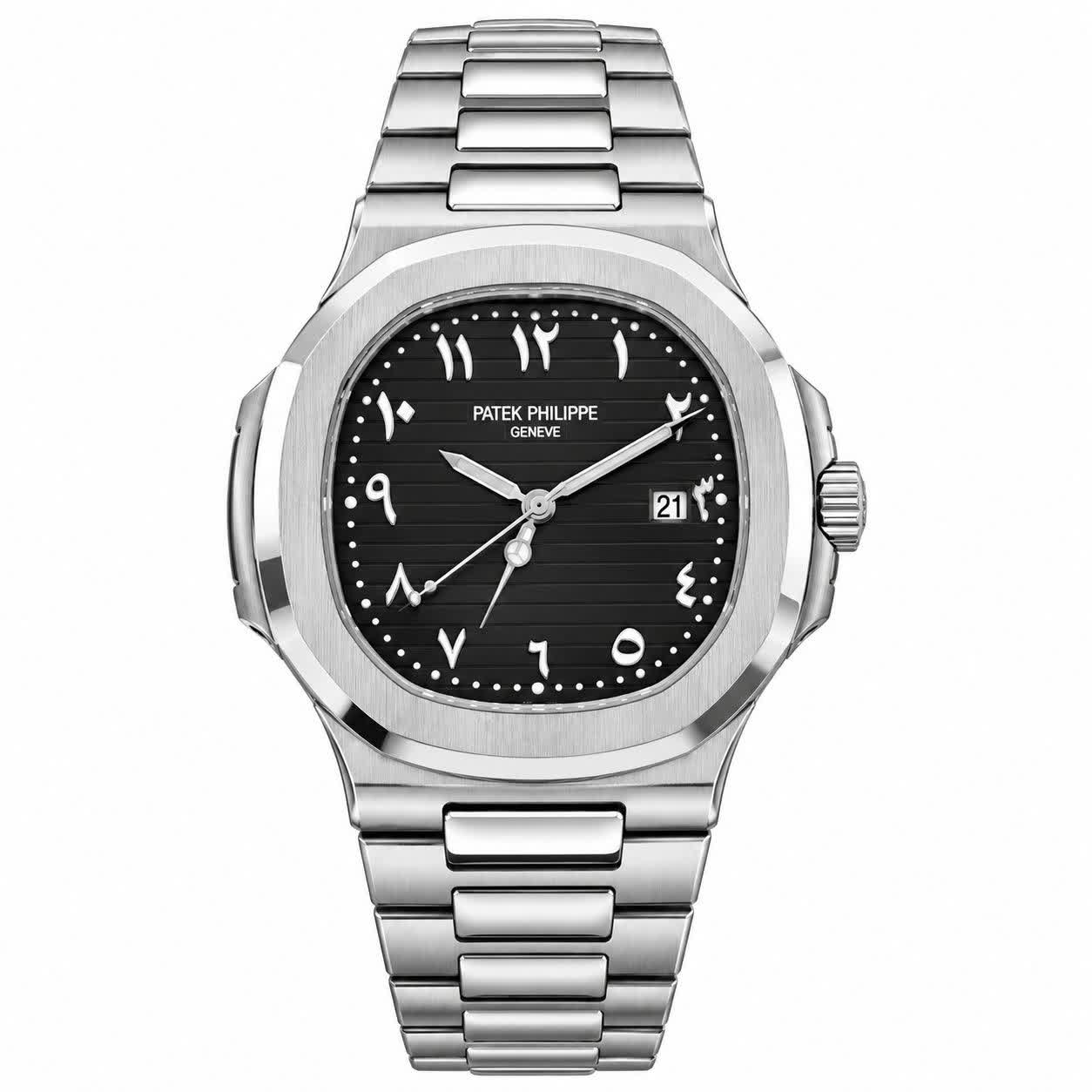 ساعت مچی عقربه ای مردانه پتک فیلیپ PATEKPHILIPPE صفحه مشکی + گارانتی + فول پک m4