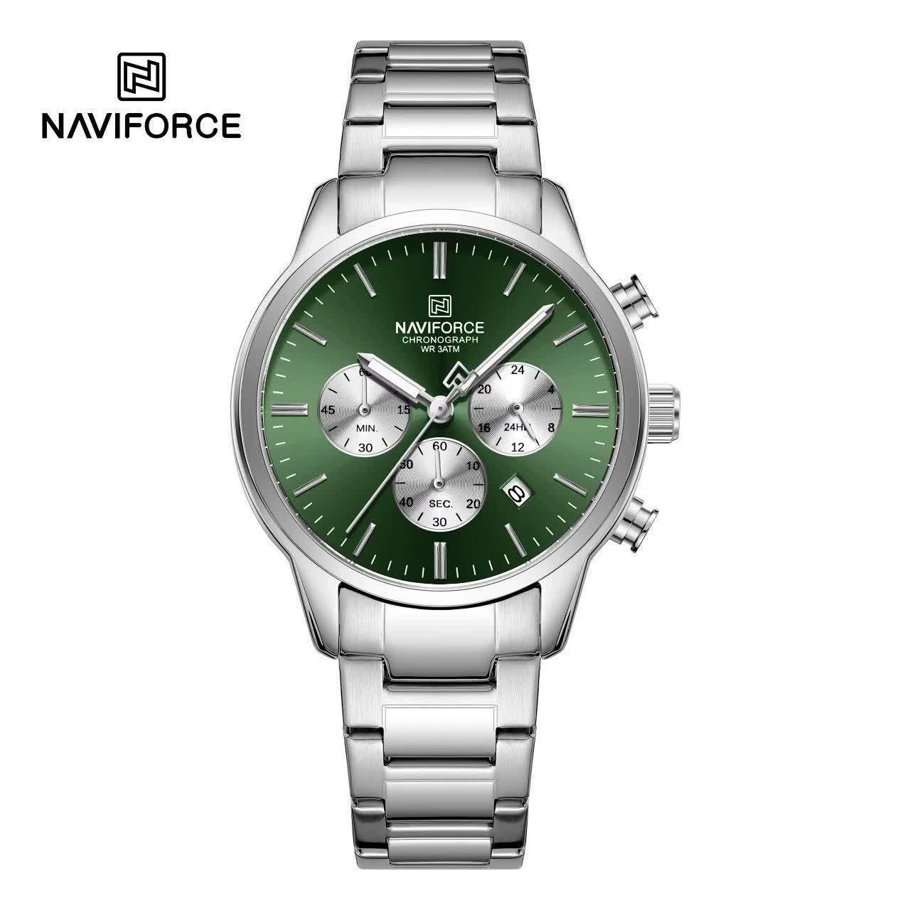 ساعت مچی نيوی فورس مردانه NAVOFORCE مدل Nf8076 صفحه سبز