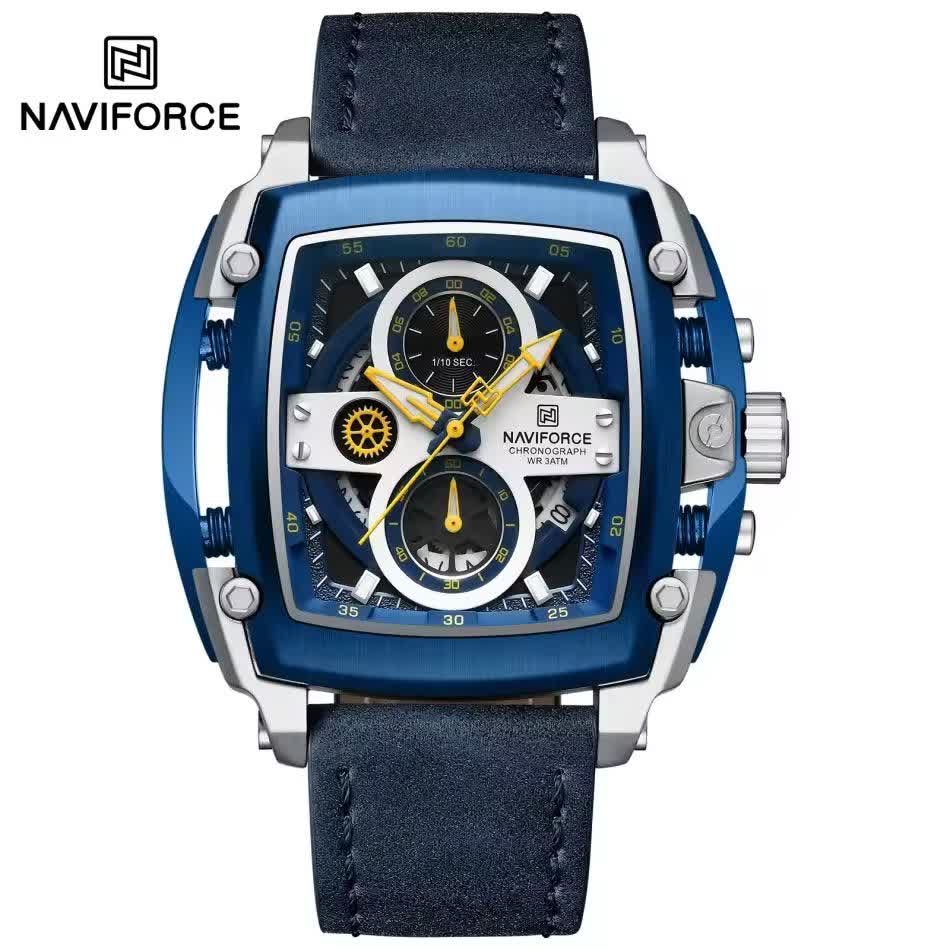 ساعت مچي کرنوگراف مردانه نيوي فورس NAVIFORCE مدل Nf8067 موتور ژاپن