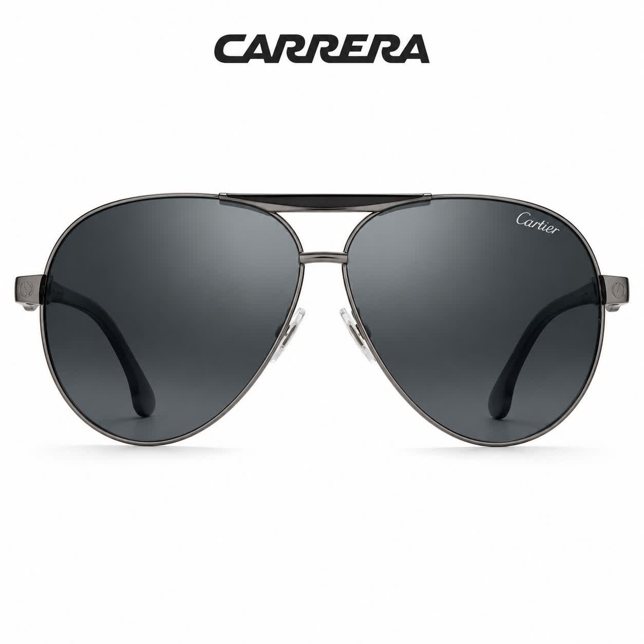 عينک آفتابی مردانه کررا Carrera فرانسه استاندارد مدل D1 فول مشکی