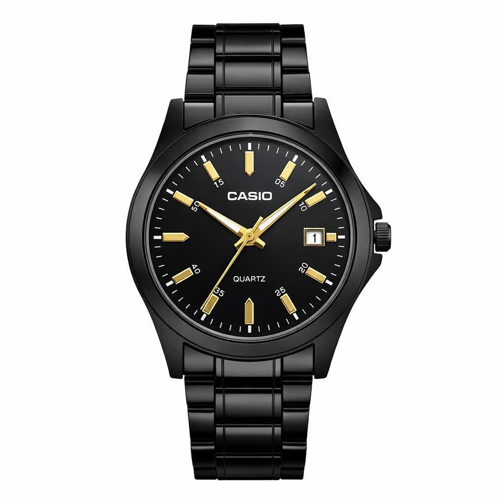 ساعت مچی مردانه کاسيو CASIO موتور ژاپن فول مشکی کد 466+جعبه