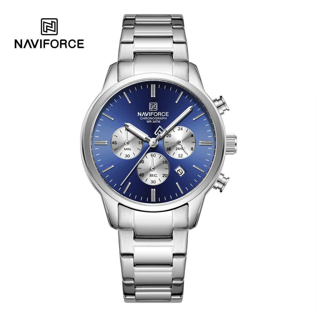 ساعت مچی نيوی فورس مردانه NAVOFORCE مدل Nf8076 صفحه آبی