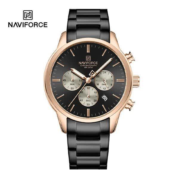 ساعت مچی نيوی فورس مردانه NAVOFORCE مدل Nf8076 فول بلک